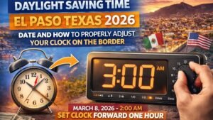 Daylight saving time El Paso Texas 2026: date and how to properly adjust your clock on the border