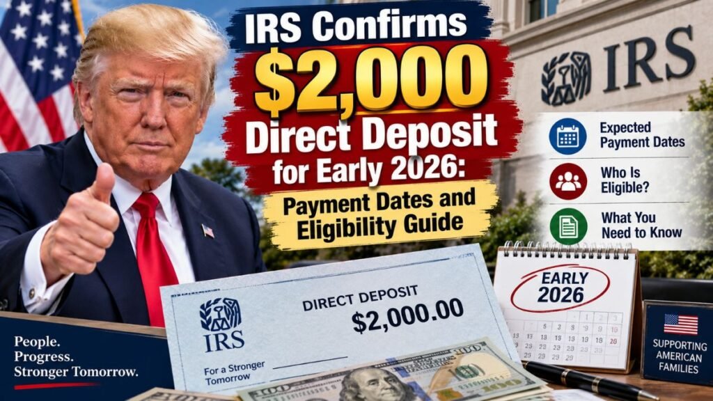 IRS Confirms $2,000 Direct Deposit for Early 2026: Payment Dates and Eligibility Guide